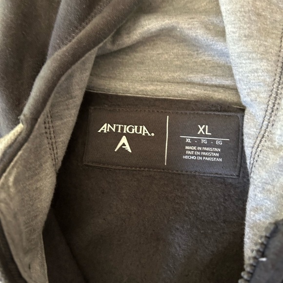 Antigua Victory NBA Golden State Warriors Charcoal Full Zip Hoodie Size XL grey - Picture 7 of 10